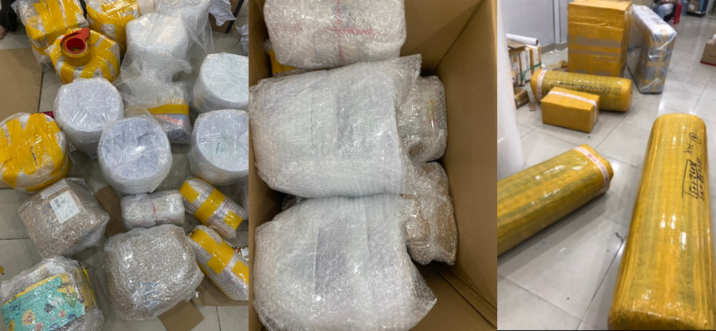 gửi hàng cồng kềnh, dễ vỡ đi nước ngoài