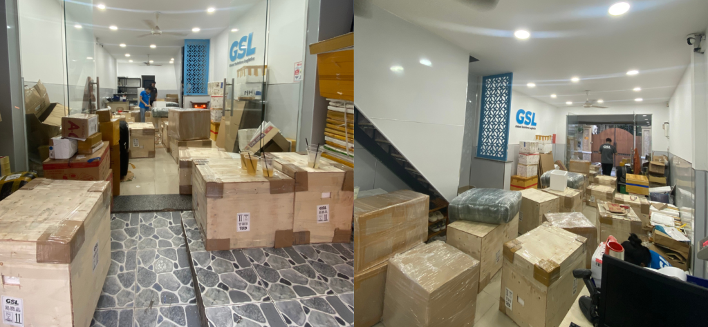 gửi hàng cồng kềnh , dễ vỡ đi nước ngoài